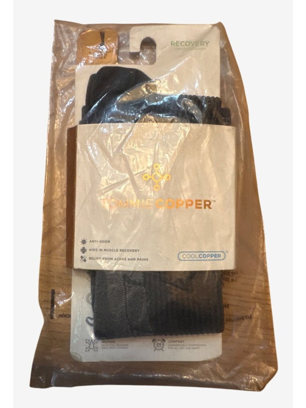 Tommie Copper Womens Over-The-Calf Recovery Socks 10-12.5 Black Compression